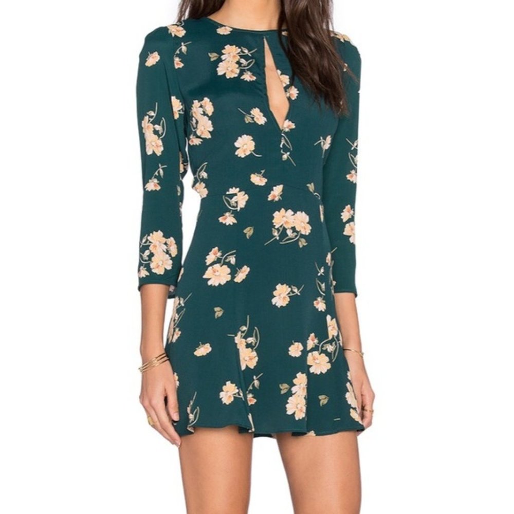 REVOLVE Privacy Please Hendrix Green Floral Dress SZ M